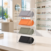 Étuis à lunettes semi-rigides haut de gamme faits à la main, plusieurs couleurs, logo personnalisable, prix de gros