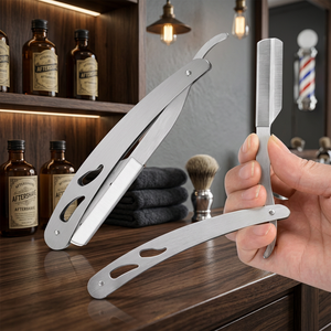 Metal Manual Razor <b>Kit</b> Disposable Replaceable Triple Blade Refills Men's Face <b>Shaving</b> Non-Electric Personal Grooming Tool LINX - Product Image 3