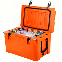Glacière portable rotomoulée en PE de 35 qt, robuste et personnalisée, isotherme, étanche, réutilisable, avec panneau solaire pour le stockage d'aliments et de canettes, design moderne