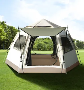 Tenda da spiaggia all'aperto Pop-Up portatile UV automatica per 4 persone tende da campeggio impermeabili pieghevoli portatili