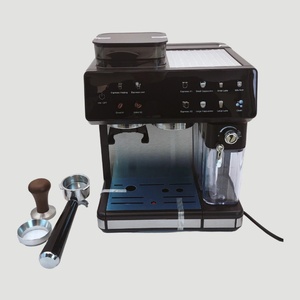 Cafetera Espresso Semiautomática de Estilo Europeo con Pantalla Grande, Molinillo Eléctrico, Sistema de Preparación para Hogar y Autocaravana - Product Image 4