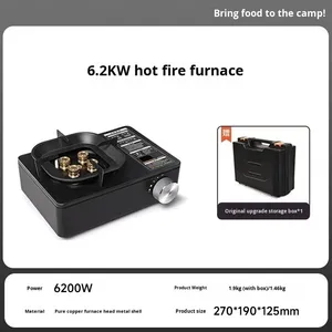 Estufa de Camping Plegable Ligera de Viaje Personalizada, Estufa de Gas Butano Portátil con Cartucho para Uso en Exteriores - Product Image 5