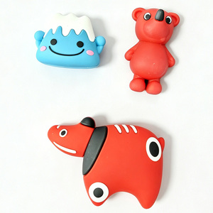 Custom PVC Silicone Soft Rubber <b>Cute</b> Animal <b>Bear</b> Hippo Snowman Custom PVC Fridge Magnet 3D Fridge Magnet - Product Image 2