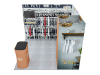 Stand d'exposition en vente chaude 3x3m 10*10 pieds, tube en aluminium durable, tissu tendu, stands d'exposition commerciaux pour événements
