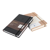Carnet personnalisé A5 à couverture rigide en cuir végétalien avec estampage doré, reliure parfaite, journal à grille de points, papier épais 150 g/m², bande élastique, cadeau de luxe