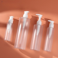 Botella de Plástico PET Esmerilada de 100ml 200ml 300ml 400ml 500ml con Bomba y Tapa de Rosca para Cosméticos, Champú, Acondicionador, Gel de Ducha