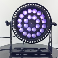 Projecteurs LED RGBWAUV Zoom Parcan 24 LED PAR64 avec zoom motorisé, contrôle DMX, refroidissement silencieux, pour location événementielle
