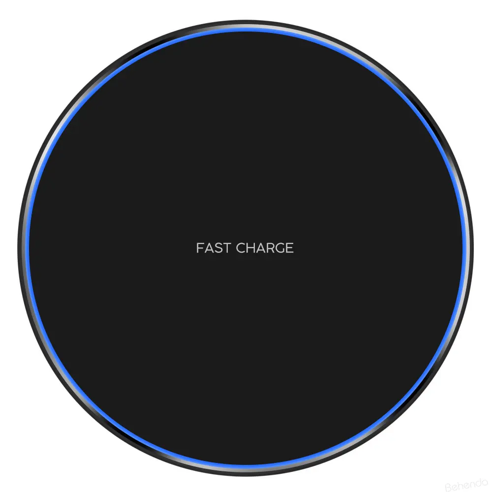 Cheap price Portable Universal LED Fast Wireless Charging QI Wireless Charger For iPhone Quick Round Wireless Charger