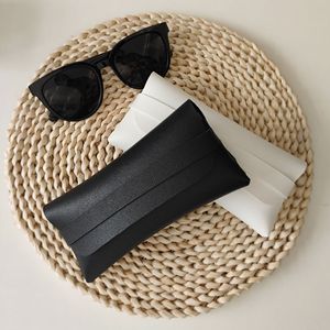 Estuche de Gafas de Cuero Rectangular, Bolsa de Almacenamiento para Lentes, Color Sólido, Portátil, para Gafas de Sol - Product Image 3