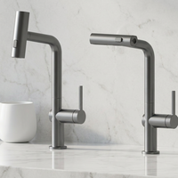 Robinet de cuisine moderne Unihopper, mitigeur monocommande extractible, bec en SUS304, corps en alliage de zinc, tête de pulvérisation 3 fonctions