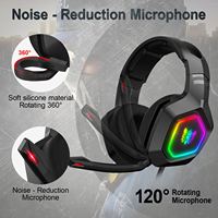 Auriculares para Juegos Onikuma K10, Dinámicos, Metálicos, Sonido Envolvente 3D, Micrófono, Iluminación RGB, Impermeables, para DJ, Viajes, Aviación, Audiófilos