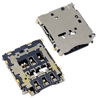 Connecteur de carte Nano SIM enfichable 7 broches, support de fente femelle pour montre connectée, téléphones IoT, tablettes avec trou traversant pour broche CD