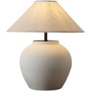 Japanese Wabi-Sabi Terroir Pottery <strong>Table</strong> <strong>Lamp</strong> Chinese Coarse <strong>Ceramic</strong> Living Room Hotel Designer Bedroom Bedside <strong>Lamp</strong> Decoration - Product Image 1