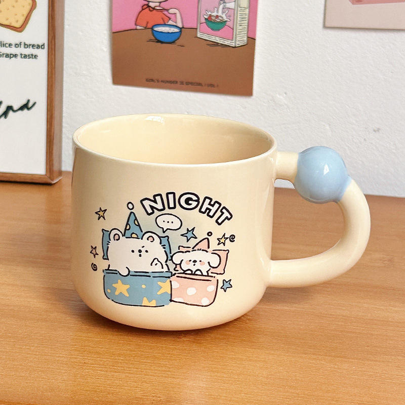 [Tasse Individuelle] Chiot Rayé - Bleu