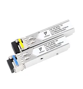 BIDI T1310nm/R1550nm सिंगल फाइबर SFP ट्रांसीवर 1.25G 3KM 1310nm 1550nm LC/SC इंटरफ़ेस ऑप्टिकल SFP मॉड्यूल