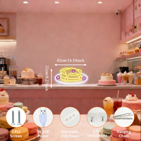 Enseigne néon LED USB dimmable pour propriétaires de boulangerie, café, pâtisserie, pancarte néon Pancake pour vitrine, mur, décoration commerciale