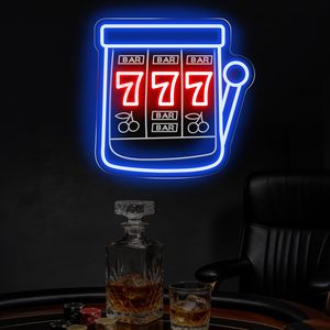 Enseigne néon LED '<span class=keywords><strong>Machine</strong></span> à <span class=keywords><strong>sous</strong></span>' pour Bar, Salle de jeux, Cave de l'homme, <span class=keywords><strong>Casino</strong></span>, Club de poker, Décoration de fête - Product Image 3