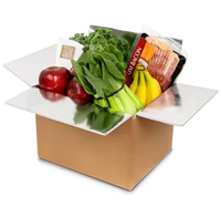 Vente en gros de cartons isolés en aluminium de haute qualité pour le transport de poisson, de bœuf congelé et d'autres boîtes de transport d'aliments
