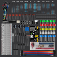 Kit de bricolage électronique de démarrage de projet DIY avec 830 points d'attache Breadboard R3 Ensemble de composants électroniques avec boîte