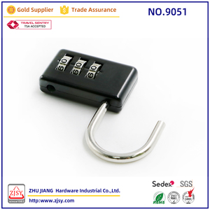 Candado de Seguridad para Maletas de Viaje de Aleación de Zinc 9051, Candado de Combinación de 3 Dígitos, Candado para Equipaje - Product Image 3