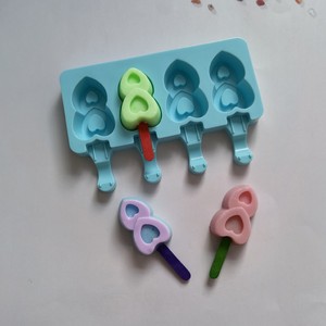 Stampo per Gelato in Silicone Ecologico a 4 Cavità, Antiaderente e Durevole, Forma <span class=keywords><strong>di</strong></span> <span class=keywords><strong>Cuore</strong></span>, Vari Stili, per Dolci e Pudding - Product Image 3