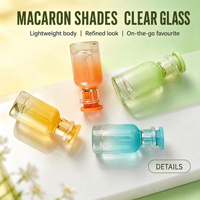 Flacon vide en verre sablé couleur macaron pour recharge de parfum et cosmétiques, en gros