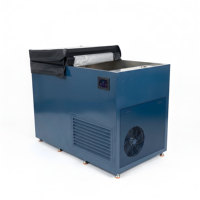Baignoire de plongeon à froid pour la maison, en acier inoxydable bleu, avec refroidisseur intégré 1HP/1.5HP et 2 jets de massage