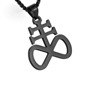 18K Plaqué Or L'église de <span class=keywords><strong>Satan</strong></span> Satanique Léviathan <span class=keywords><strong>Croix</strong></span> Pendentif Collier Unisexe Religions Bijoux - Product Image 3