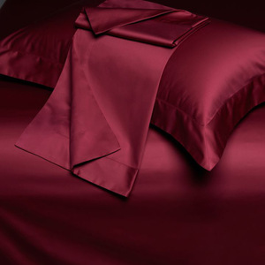 Luxury Double Strand Long Staple Cotton Four Piece <b>Bedding</b> <b>Set</b> Solid Color Breathable Soft Skin Friendly Moisture Wicking - Product Image 4