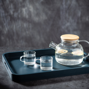 Plateau à thé coloré Morandi, rectangulaire, style nordique moderne, plateau de service pour la maison, le salon - Product Image 2