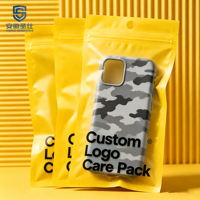 Sac OPP personnalisé avec fermeture éclair, scellé sur 3 côtés, impression numérique PVC, pochette auto-adhésive pour étui de téléphone, housse d'écouteurs, vente en gros