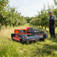 Livraison Gratuite - Tondeuse à Gazon Télécommandée sur Chenilles, Modèle Paysager, Norme Euro 5, Stable et Fiable, Ultra-Efficace pour la Coupe de l'Herbe
