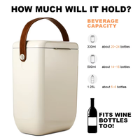 Glacière rigide isotherme 10L personnalisable avec logo et poignée, pour le stockage du vin et des aliments, cadeau promotionnel OEM/ODM