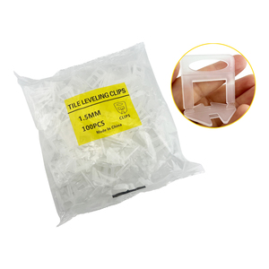 Clips <span class=keywords><strong>de</strong></span> nivellement <span class=keywords><strong>de</strong></span> carreaux réutilisables en plastique, 1.5MM, 100 pièces, entretoises pour l'installation <span class=keywords><strong>de</strong></span> carreaux <span class=keywords><strong>de</strong></span> sol et <span class=keywords><strong>de</strong></span> mur, pour la construction et la rénovation <span class=keywords><strong>de</strong></span> la maison - Product Image 1