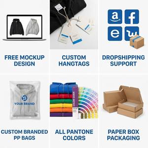 Felpa Casual in pile con cappuccio e Logo con Design foderato sul davanti lavorato a maglia cappotti caldi in lana invernale da <span class=keywords><strong>donna</strong></span> su misura - Product Image 5