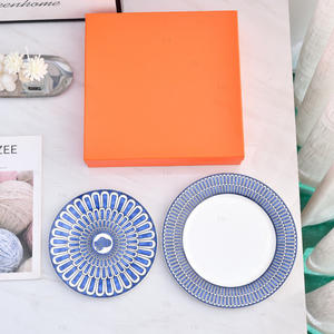 Services de table de luxe, décorations pour la maison, vaisselle et assiettes en porcelaine fine d'Europe occidentale, vente en gros, 8/10 pouces, coffret cadeau pour fêtes - Product Image 4