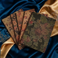 Cuadernos Escolares con Logotipo Personalizado en Estilo Retro con Lámina Dorada/Estampado en Relieve, Opción de Color y Tamaño Personalizados, Caja de Regalo