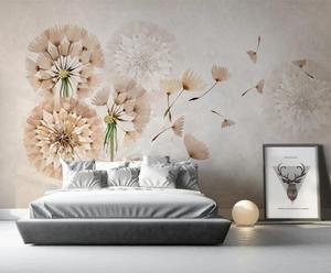 ZHIHAI Carta da Parati Murale 3D Semplice e Alla Moda con Motivo a Soffione e Farfalla Blu per Sfondo TV Rivestimento Murale 3D Effetto Invecchiato - Product Image 5