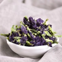 Fleur de pois papillon séchée brute, thé aux herbes bleu, saveur naturelle, emballage en sachet, directement de l'usine