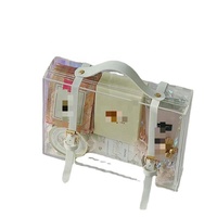 Boîte cadeau transparente en PS recyclable et portable pour la fête des enseignants, avec entrée personnalisée pour bougie et artisanat