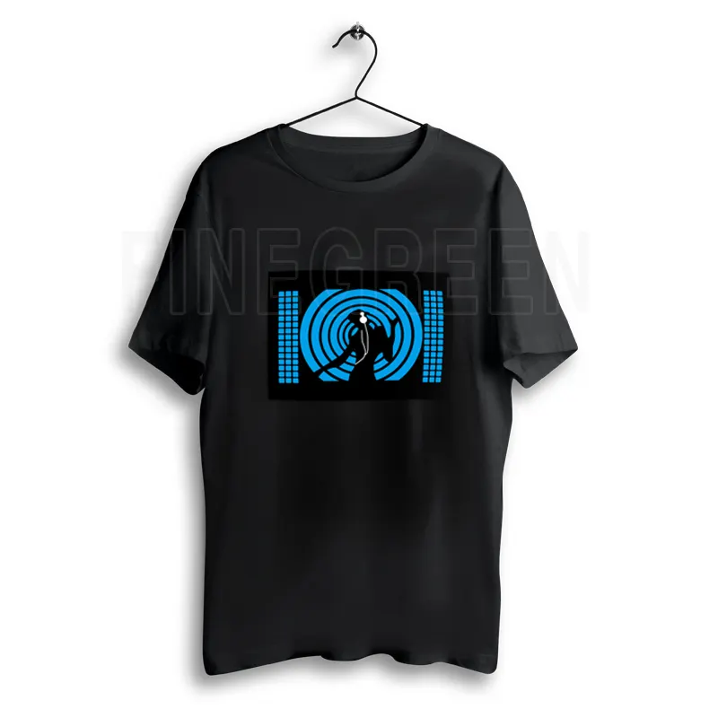 DJ Dance Light wiederauf ladbare el Shirt Panel benutzer definierte el Equalizer Panel Musik aktiviert LED T-Shirt Panel