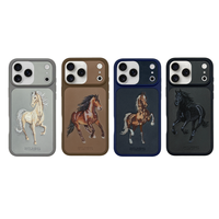 Étui antichoc de style professionnel POLO Boris Horse Jockey brodé pour iPhone 17 Pro Max 16 Promax