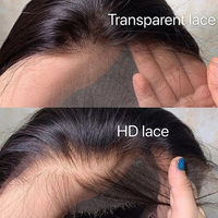 Perruques Lace Front en Cheveux Humains Péruviens Bruts Ultra-Lisses, Vente en Gros de Perruques Frontales HD Sans Colle pour Femmes Noires