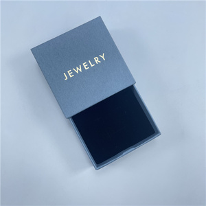 Tùy chỉnh bạc lá Logo Vòng Bông tai nhung bọt gói trượt hộp giấy hộp đồ trang sức bao bì ngăn kéo hộp quà tặng tái sử dụng - Product Image 2