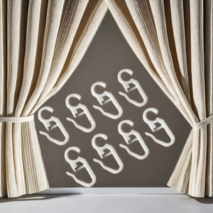 Ganci per tenda senza <span class=keywords><strong>cucire</strong></span> facile installazione anelli a Clip per drappeggi mantovane uso cucina casa ufficio - Product Image 2