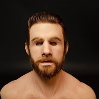 Masque réaliste de vieil homme en similicuir, tête chauve, en silicone super doux, couvre-tête complet, pour jeux, cosplay d'horreur, costume de fête d'Halloween