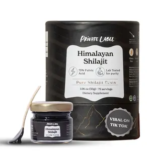 Custom Organic Healthy Work Himalayan Shilajit Resin Pure 30g 50g High Potency Gold Grade