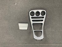 Revêtement de panneau de commande central intérieur en fibre de carbone argentée de haute qualité pour Mercedes Benz W205 C250 C300 C43 C63S AMG