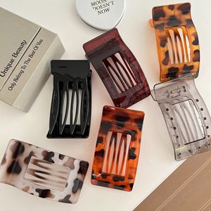 Pince à cheveux unisexe carrée en plastique de 10 cm, motif léopard, nouvelle collection, pour usage quotidien, barrette pour queue de cheval N-3878 - Product Image 3