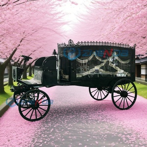 Black Electric Classical Funeral Hearse for Sale Custom Made Funeral Hearse High Quality Special Transportation - Product Image 4